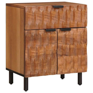 vidaXL Nachtkastje met lade Bruin 50 x 33 x 60 cm Massief Mango Hout