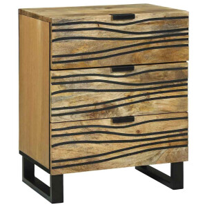 vidaXL Nachtkastje Naturel 50 x 33 x 62 cm Bewerkt hout