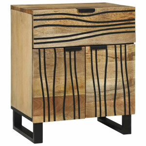 vidaXL Nachtkastje Naturel 50 x 33 x 60 cm Bewerkt hout