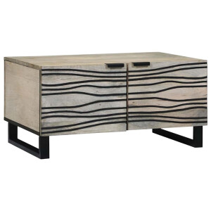 vidaXL Salontafel Wit 80 x 50 x 40 cm Bewerkt hout