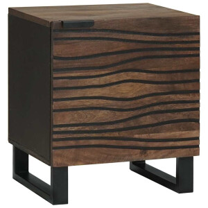 vidaXL Nachtkastje Walnotenhout 40 x 33 x 46 cm Bewerkt hout