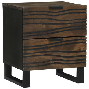 vidaXL Nachtkastje Walnotenhout 40 x 33 x 46 cm Bewerkt hout