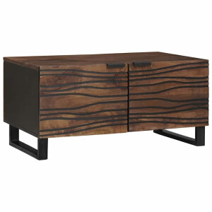 vidaXL Salontafel Walnotenhout 80 x 50 x 40 cm Bewerkt hout