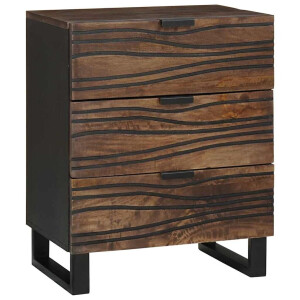 vidaXL Nachtkastje Walnotenhout 50 x 33 x 62 cm Bewerkt hout