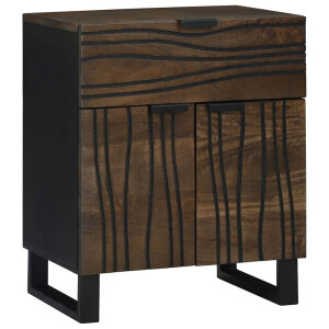 vidaXL Nachtkastje Walnotenhout 50 x 33 x 60 cm Bewerkt hout