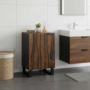 vidaXL Badkamertenk te kast met plank Walnotenhout 38 x 33,5 x 58 cm