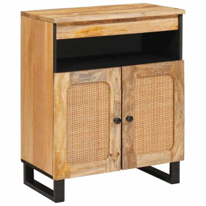 vidaXL Dressoir met opslag Bruin 60 x 33 x 75 cm Massief Mango Hout