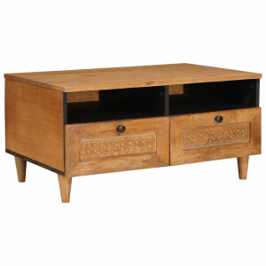 vidaXL Salontafel Licht Bruin 80 x 54 x 40 cm Bewerkt hout