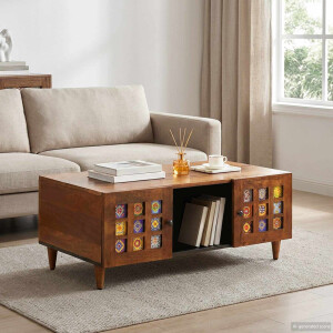 vidaXL Salontafel Bruin 100 x 54 x 40 cm Massief Mango Hout