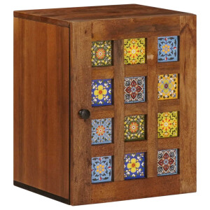 vidaXL Badkamer Hangkast met opslag Walnotenhout 38 x 33 x 48 cm