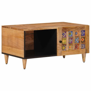 vidaXL Salontafel Naturel 80 x 50 x 40 cm Massief Mango Hout