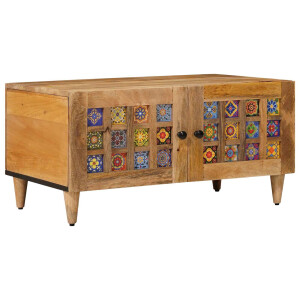 vidaXL Salontafel Naturel 80 x 50 x 40 cm Massief Mango Hout