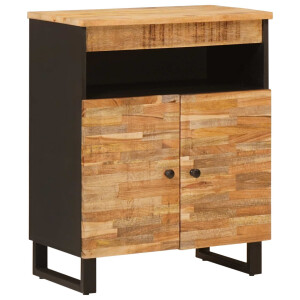 vidaXL Bijzetkast met opslag Bruin 60 x 33 x 75 cm Massief Mango Hout