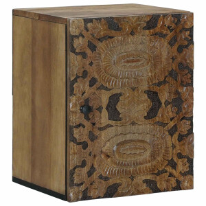 vidaXL Badkamer Hangkast Bruin 38 x 33,5 x 48 cm Massief Mango Hout
