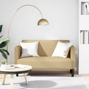 vidaXL Loveseat bank 109 cm corduroy stof grijsgroen