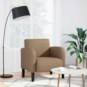 vidaXL Fauteuil met armleuningen Cappuccino 54 cm kunstleer