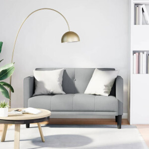 vidaXL Loveseat Bank Lichtgrijs 111 cm Stof