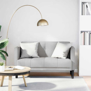 vidaXL Loveseat bank wolkengrijs 111 cm stof