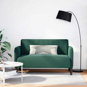 vidaXL Loveseat bank 109 cm fluweel donkergroen