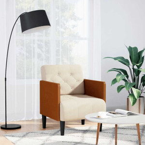 vidaXL Fauteuil met armleuningen 55 cm Linnen