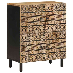 vidaXL Dressoir 60x33,5x75 cm massief ruw mangohout