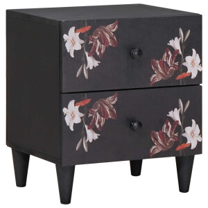 vidaXL Nachtkastje met lade Bruin 40 x 33,5 x 46 cm Massief Mango Hout