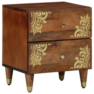 vidaXL Nachtkastje Honingbruin 40 x 33 x 46 cm Massief Mango Hout