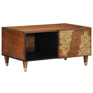 vidaXL Salontafel Honingbruin 80 x 50 x 40 cm Massief Mango Hout