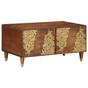 vidaXL Salontafel Honingbruin 80 x 50 x 40 cm Massief Mango Hout