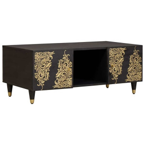 vidaXL Salontafel Zwart 100 x 54 x 40 cm Massief Mango Hout