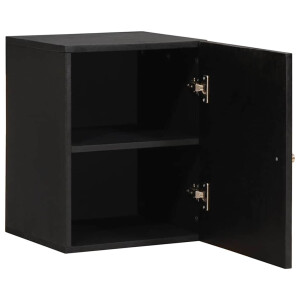 vidaXL Wandkast met opslag Zwart 38 x 33 x 48 cm Massief Mango Hout