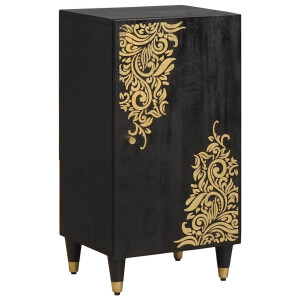vidaXL Dressoir met plank Zwart 40 x 33 x 75 cm Massief Mango Hout