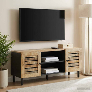 vidaXL Opslagkasten Naturel 105 x 33 x 46 cm Massief Mango Hout