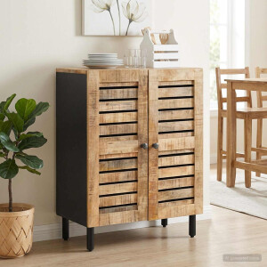 vidaXL Opslagkasten 60 x 33 x 75 cm Massief Mango Hout Naturel