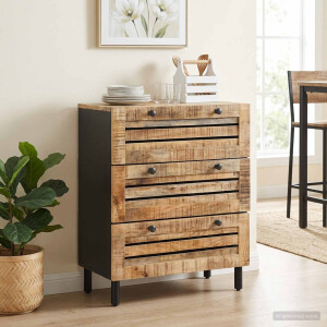 vidaXL Opslagkasten 60 x 33 x 75 cm Massief Mango Hout Naturel