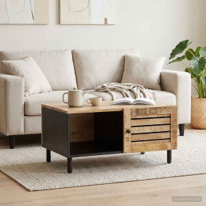 vidaXL Salontafel Naturel 80 x 50 x 40 cm Massief Mango Hout