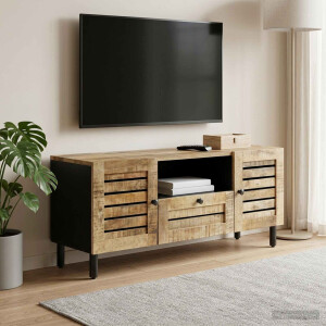 vidaXL Opslagkasten Naturel 105 x 33 x 46 cm Massief Mango Hout