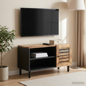 vidaXL Opslagkasten Naturel 80 x 33 x 46 cm Massief Mango Hout