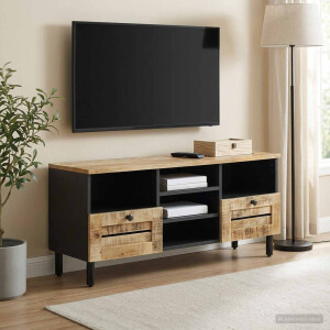 vidaXL Opslagkasten Naturel 100 x 33 x 46 cm Massief Mango Hout