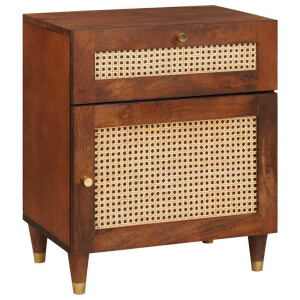 vidaXL Nachtkastjes met lade 50 x 33 x 60 cm Massief Mango Hout