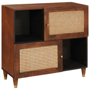 vidaXL Dressoir Bruin 80 x 33,5 x 75 cm Massief Mango Hout