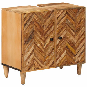 vidaXL Wastafelkast Bruin 62 x 33 x 58 cm Massief Mango Hout