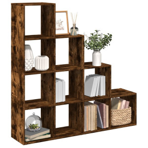 vidaXL Kamerscherm / boekenkast 131,5x29x131,5 cm hout gerookt eiken