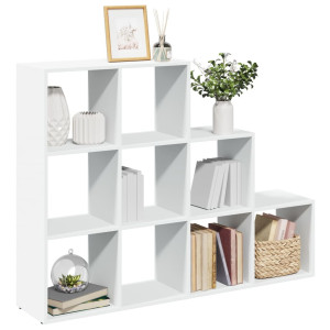 vidaXL Kamerscherm / boekenkast 3-laags 137,5x29x103,5 cm hout wit