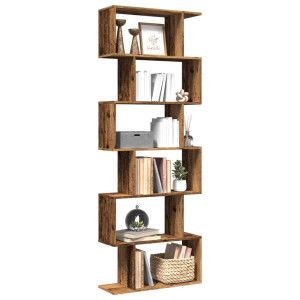 vidaXL Kamerscherm / boekenkast 6-laags 70x24x193 cm hout oud hout