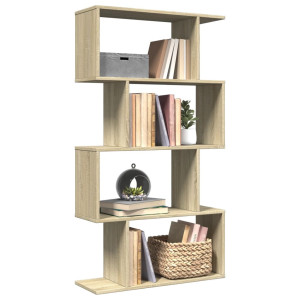 vidaXL Kamerscherm / boekenkast 4-laags 70x24x129 cm hout sonoma eiken