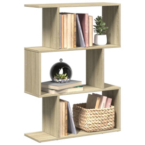 vidaXL Kamerscherm / boekenkast 3-laags 70x24x97 cm hout sonoma eiken