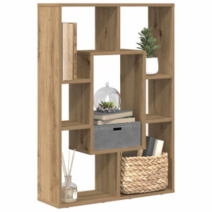 vidaXL Boekenkast 63x20x90 cm bewerkt hout artisanaal eikenkleurig
