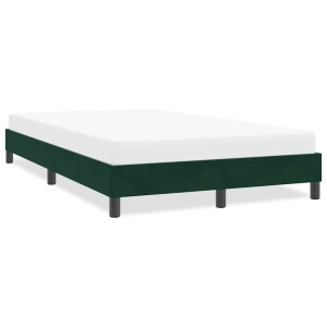 vidaXL Bedframe zonder matras 120x210 cm fluweel donkergroen