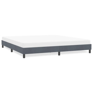 vidaXL Bedframe zonder matras 180x210 cm fluweel donkergrijs